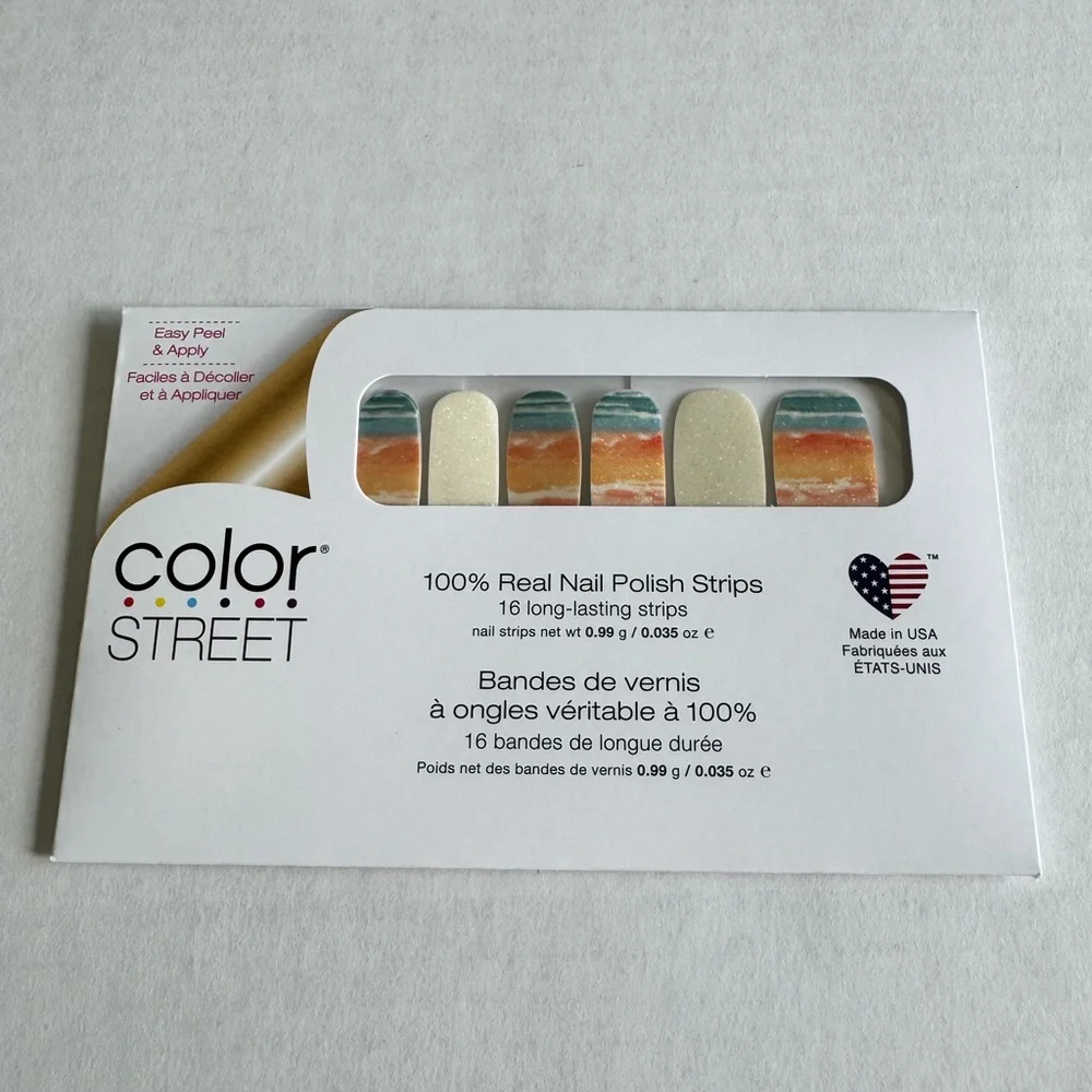*Retired* Color Street: Canyon Sunset | White Orange Yellow Blue Summer Spring - Picture 3 of 10